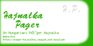 hajnalka pager business card